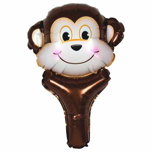 Animal Foil Balloon with Holder - Monkey